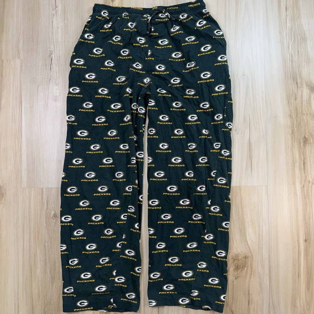 NFL Team Apparel Green Bay Packers Lounge Pants Cotton Pajamas Mens Size Medium